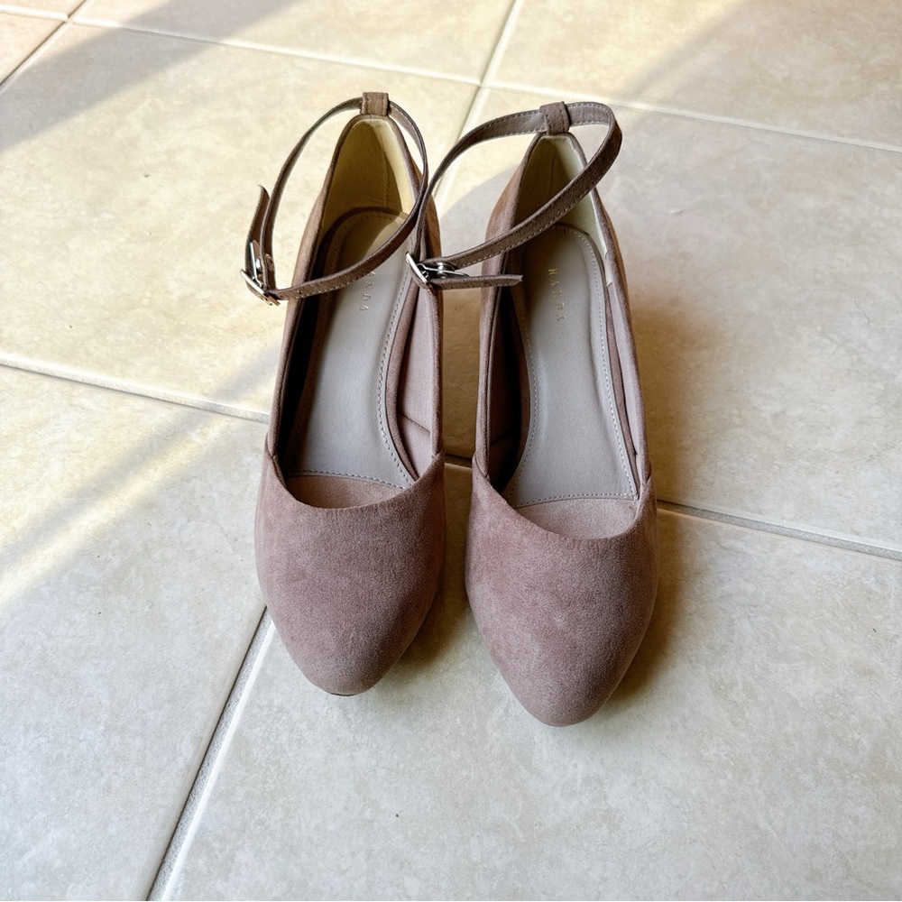 Japanese Brand Elegant Dark Pink Tan Shoes